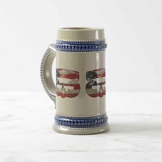 LUFTANGRIFF BIERGLAS (Vorderseite Links)