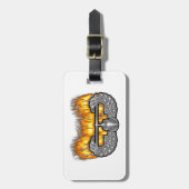 Luftangriff-Flaming-Geschenk Gepäckanhänger (Vorderseite vertikal)
