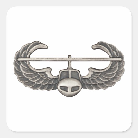Luftangriff Quadratischer Aufkleber (Vorderseite)