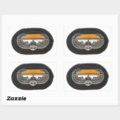 Luftangriffs-Abzeichen am 101. Hauptquartier des A Rechteckiger Aufkleber (Blatt)