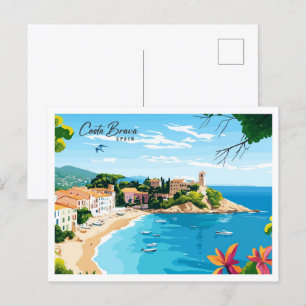 Luftansicht Costa Brava Spanien Reise Postkarte