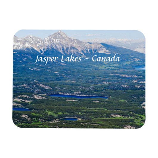 Luftansicht der Jasper-Seen - Kanada Magnet (Horizontal)