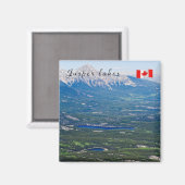 Luftansicht der Jasper-Seen - Kanada Magnet (Vorderseite/Rückseite)