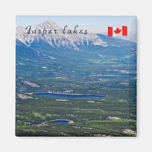 Luftansicht der Jasper-Seen - Kanada Magnet (Vorne)