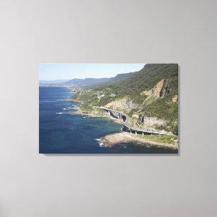 Luftansicht der Sea Cliff Bridge in der Nähe von W Leinwanddruck