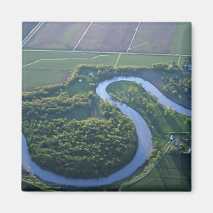 Luftansicht des Red River of the North Magnet
