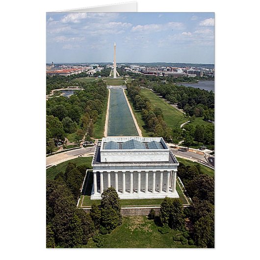 Luftansicht Lincoln Memorial Washington DC Card (Vorne)