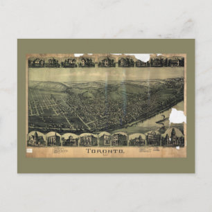 Luftansicht von Toronto, Ohio (1899) Postkarte