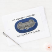 LUFTASSAULT-ABZEICHEN AUF 1/502 INFANTRY OVAL STIC RECHTECKIGER AUFKLEBER (Umschlag)