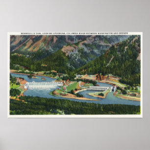 Luftaufnahme Blick über den Bonneville Poster