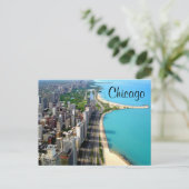 Luftaufnahme Chicago Illinois Travel Post Card Postkarte (Stehend Vorderseite)