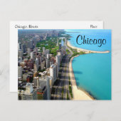 Luftaufnahme Chicago Illinois Travel Post Card Postkarte (Vorne/Hinten)