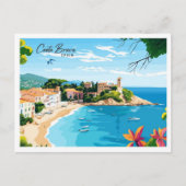 Luftaufnahme Costa Brava Spanien Reisen Postkarte (Vorderseite)