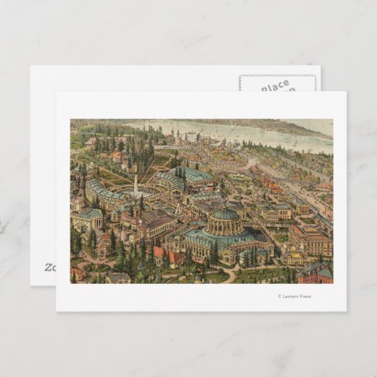 Luftaufnahme der Alaska Yukon Pacific Expo Postkarte (Vorne/Hinten)