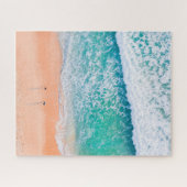 Luftaufnahme der Aquamarinen Wellen, Menschen, die Puzzle (Horizontal)