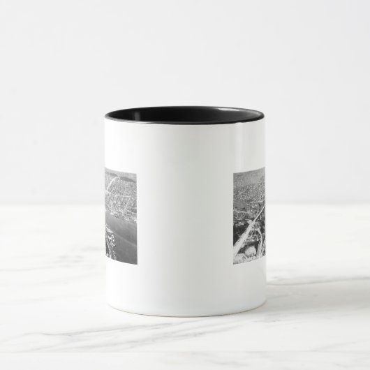 Luftaufnahme der Aurora-Brücke Tasse (Zentrum)