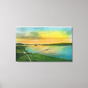 Luftaufnahme der Bay Bridge nach Hayward, CA Leinwanddruck