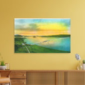 Luftaufnahme der Bay Bridge nach Hayward, CA Leinwanddruck (Insitu (Wohnzimmer))