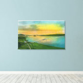 Luftaufnahme der Bay Bridge nach Hayward, CA Leinwanddruck (Insitu (Holzboden))