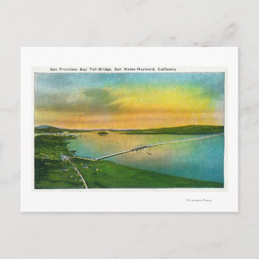 Luftaufnahme der Bay Bridge nach Hayward, CA Postkarte (Vorderseite)