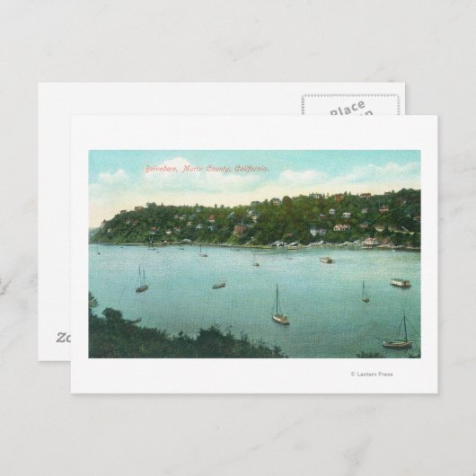 Luftaufnahme der BayBelvedere, CA Postkarte (Vorne/Hinten)