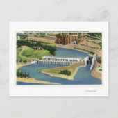 Luftaufnahme der Bonneville Dam Power Pflanze Postkarte (Vorderseite)