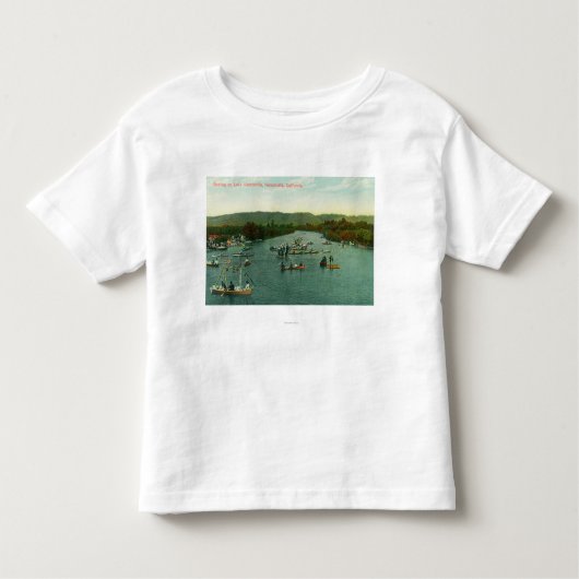 Luftaufnahme der Boote auf See Watsonville Kleinkind T-shirt (Vorderseite)