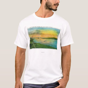 Luftaufnahme der Bucht-Brücke zu Hayward, CA T-Shirt