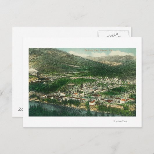 Luftaufnahme der CityKennett, CA Postkarte (Vorne/Hinten)