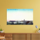 Luftaufnahme der Fassadenbespannung Leinwanddruck (Insitu (Wohnzimmer))