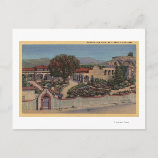 Luftaufnahme der gesamten Mission Postkarte (Vorderseite)