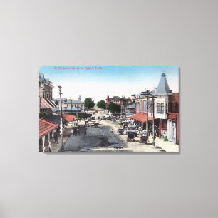 Luftaufnahme der GeschäftsbereicheSelma, CA Leinwanddruck