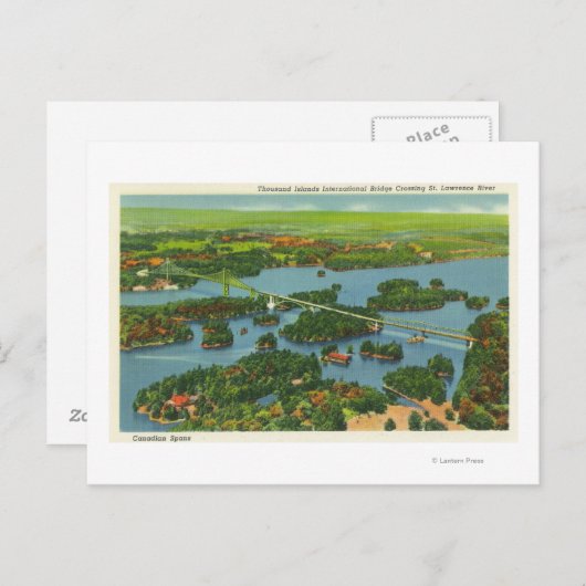 Luftaufnahme der Internationalen Brücke Postkarte (Vorne/Hinten)