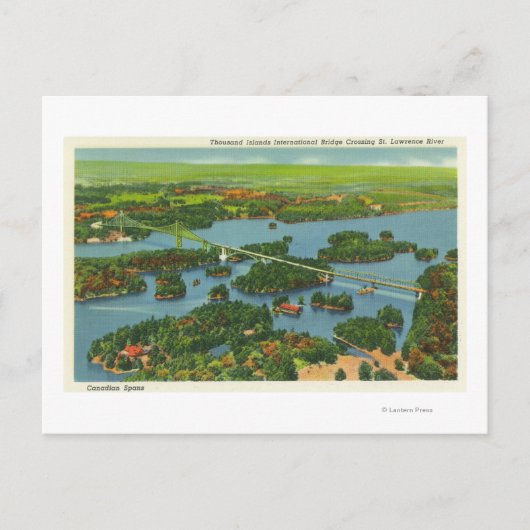 Luftaufnahme der Internationalen Brücke Postkarte (Vorderseite)