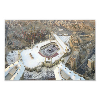 Luftaufnahme der Kaaba, Masjid al-Haram & Mekka Fotodruck