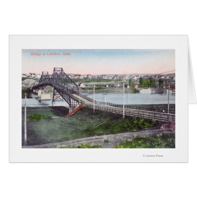 Luftaufnahme der Lewiston BridgeLewiston, ID (Vorderseite (Horizontal))