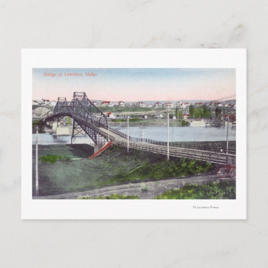 Luftaufnahme der Lewiston BridgeLewiston, ID Postkarte (Vorderseite)