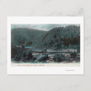 Luftaufnahme der Parrott Ferry BridgeSonora, CA Postkarte