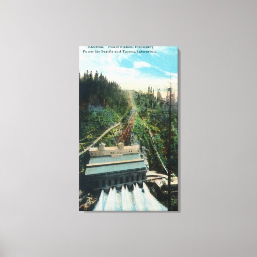 Luftaufnahme der Power-Station Electron Leinwanddruck (Vorderseite)