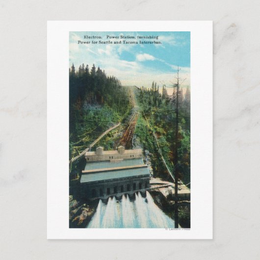 Luftaufnahme der Power-Station Electron Postkarte (Vorderseite)