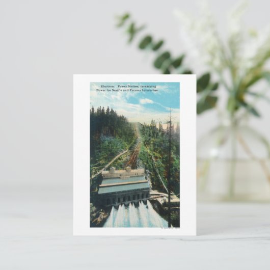 Luftaufnahme der Power-Station Electron Postkarte (Stehend Vorderseite)