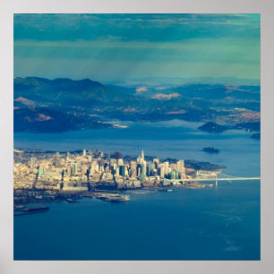 Luftaufnahme der San Francisco Bay Poster