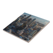 Luftaufnahme der Seattle-Stadt-Skyline Fliese (Seite)