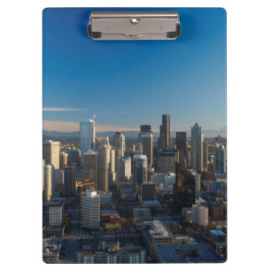 Luftaufnahme der Seattle-Stadt-Skyline Klemmbrett