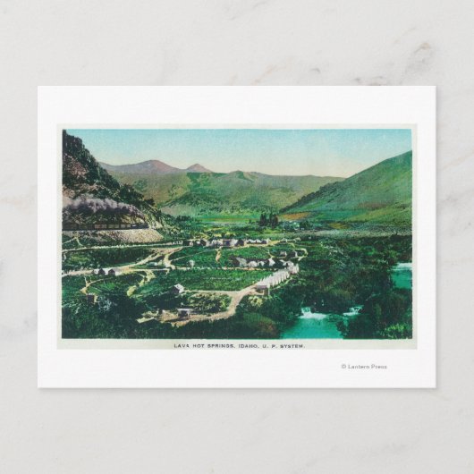 Luftaufnahme der SpringsLava-Hot Springs, ID Postkarte (Vorderseite)