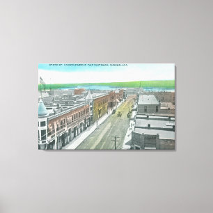 Luftaufnahme der Staats-Straße und des Snake Leinwanddruck