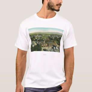 Luftaufnahme der Stadt, der Feuerwache u. des T-Shirt