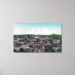 Luftaufnahme der Stadt # des 2Jackson, CA Leinwanddruck