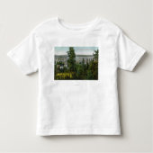 Luftaufnahme der Stadt durch das Holz Kleinkind T-shirt (Vorderseite)