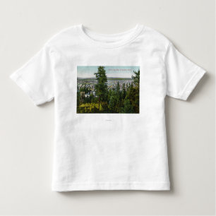 Luftaufnahme der Stadt durch das Holz Kleinkind T-shirt